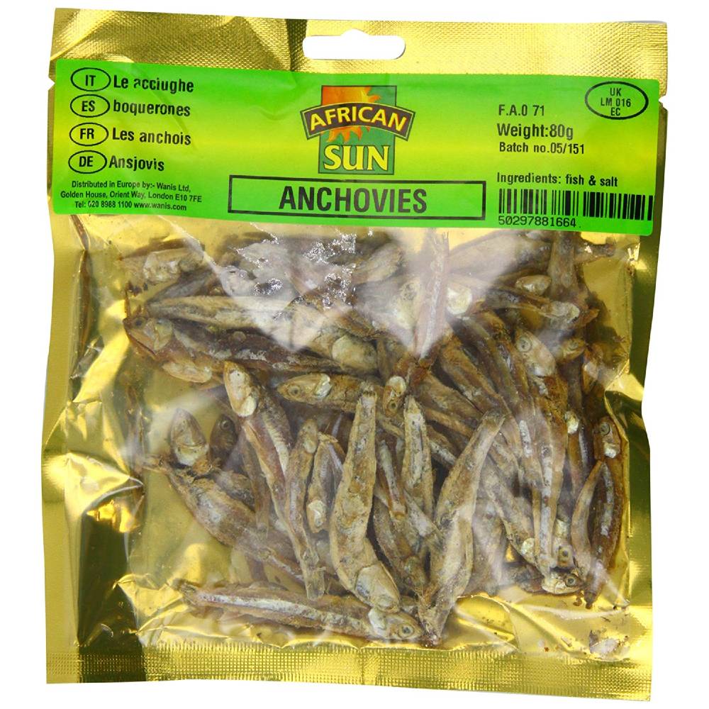 African Sun Dried Anchovies 80g